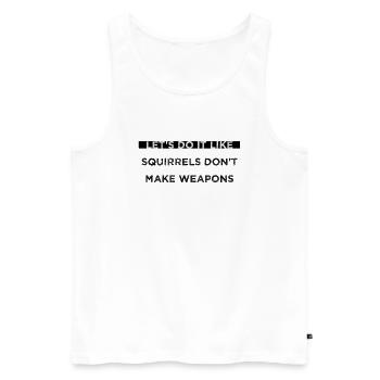 Drôle de citation Blagues Festival hippie Contre-culture - Débardeur bio Premium Homme - blanc - Devant - Michal (187cm)
