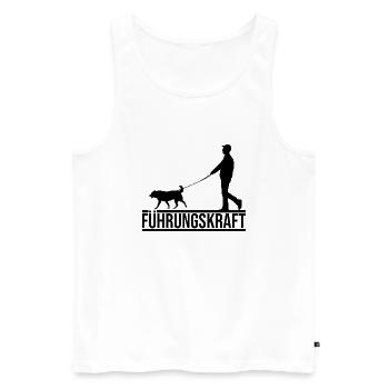 Lustiges Hunde Bild Hundeliebhaber Haustier - Männer Premium Bio Tank Top - Weiß - Vorne - Michal (187cm)