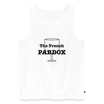 The French Pardox - Men's Premium Organic Tank Top - white - Front - AI Model Male 178 light (178cm)