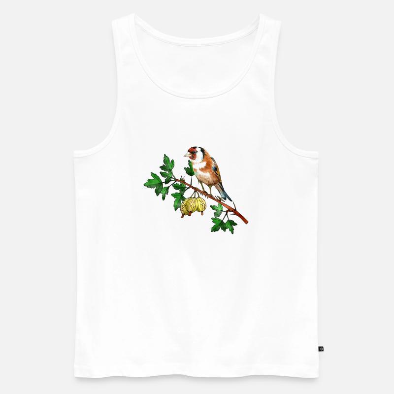 Bunter Vogel - Männer Premium Bio Tank Top - Weiß