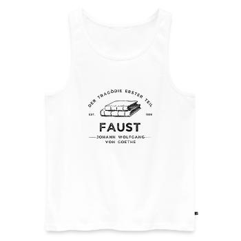 Faust. Der Tragödie erster Teil - Männer Premium Bio Tank Top - Weiß - Vorne - Michal (187cm)