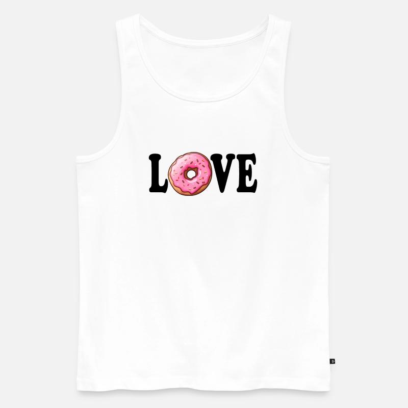 donut love - Männer Premium Bio Tank Top - Weiß