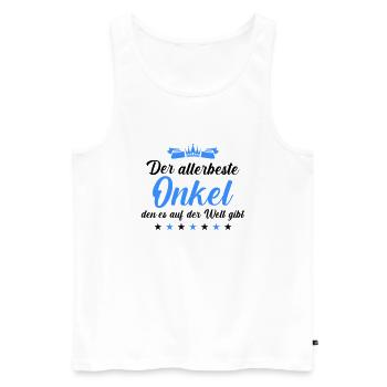 Meilleur oncle - Débardeur bio Premium Homme - blanc - Devant - Michal (187cm)