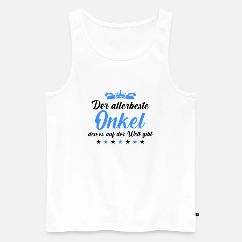 bester onkel - Männer Premium Bio Tank Top - Weiß