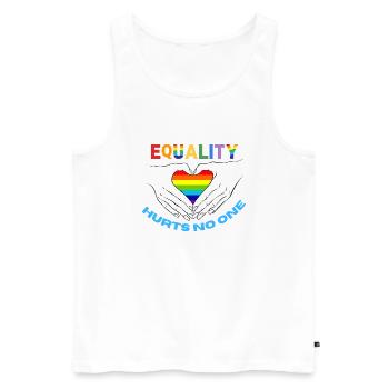 Equality Hurts No One LGBT Equality Gay Pride - Débardeur bio Premium Homme - blanc - Devant - AI Model Male 178 light (178cm)