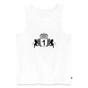 Armoiries 1 - Débardeur bio Premium Homme - blanc - Devant - Michal (187cm)