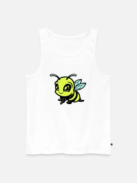 Bee Bumblebee Comic - Men's Premium Organic Tank Top - white