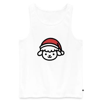 Christmas Cute Sheep - Men's Premium Organic Tank Top - white - Front - AI Model Male 178 light (178cm)