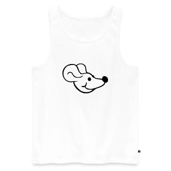 Mouse Mouse Cute Little Rat Rodent Friendly - Men's Premium Organic Tank Top - white - Front - Michal (187cm)