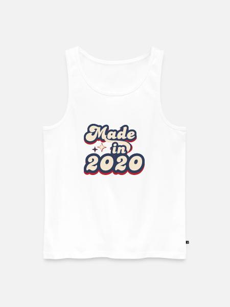 Made in 2020 retro - Men's Premium Organic Tank Top - white