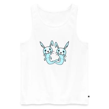 2 Hasen Geist Gespenst spuken Halloween gruselig - Männer Premium Bio Tank Top - Weiß - Vorne - Michal (187cm)