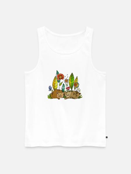 Cats - Men's Premium Organic Tank Top - white