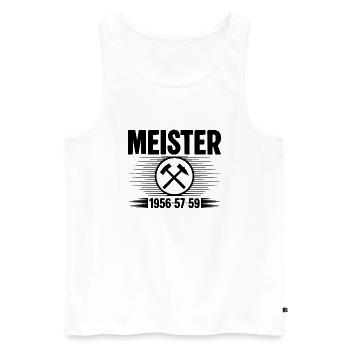 Erzgebirge Meister - Männer Premium Bio Tank Top - Weiß - Vorne - Michal (187cm)