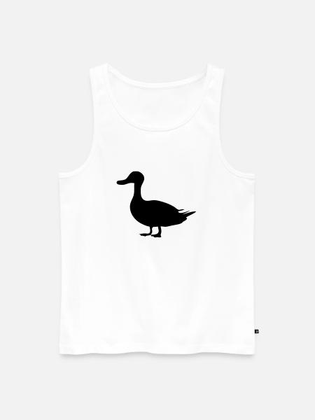 Duck - Men's Premium Organic Tank Top - white