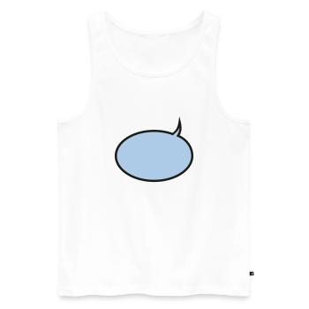 Sprechblase - Männer Premium Bio Tank Top - Weiß - Vorne - AI Model Male 178 light (178cm)