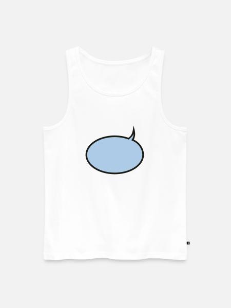 Sprechblase - Männer Premium Bio Tank Top - Weiß