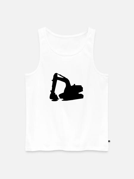 backhoe - Men's Premium Organic Tank Top - white