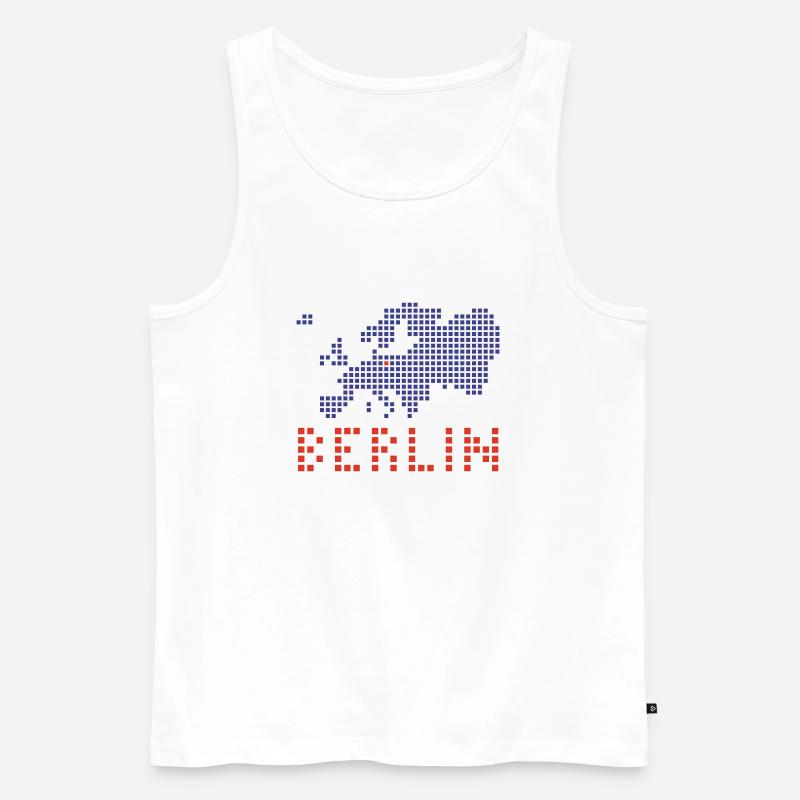 Berlin - Männer Premium Bio Tank Top - Weiß