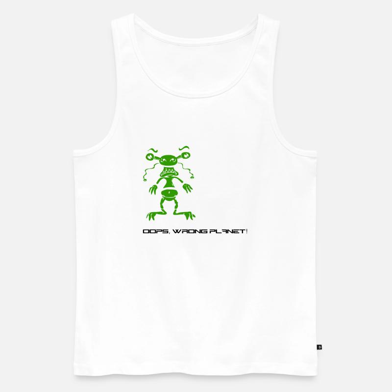 wrong_planet - Männer Premium Bio Tank Top - Weiß