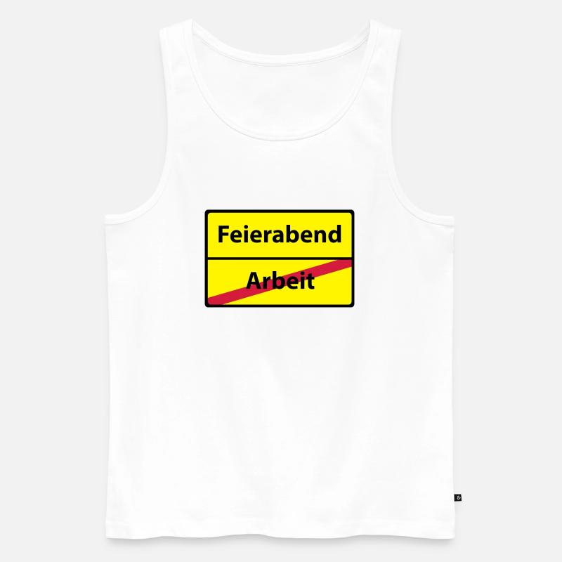 Arbeit Feierabend - Männer Premium Bio Tank Top - Weiß