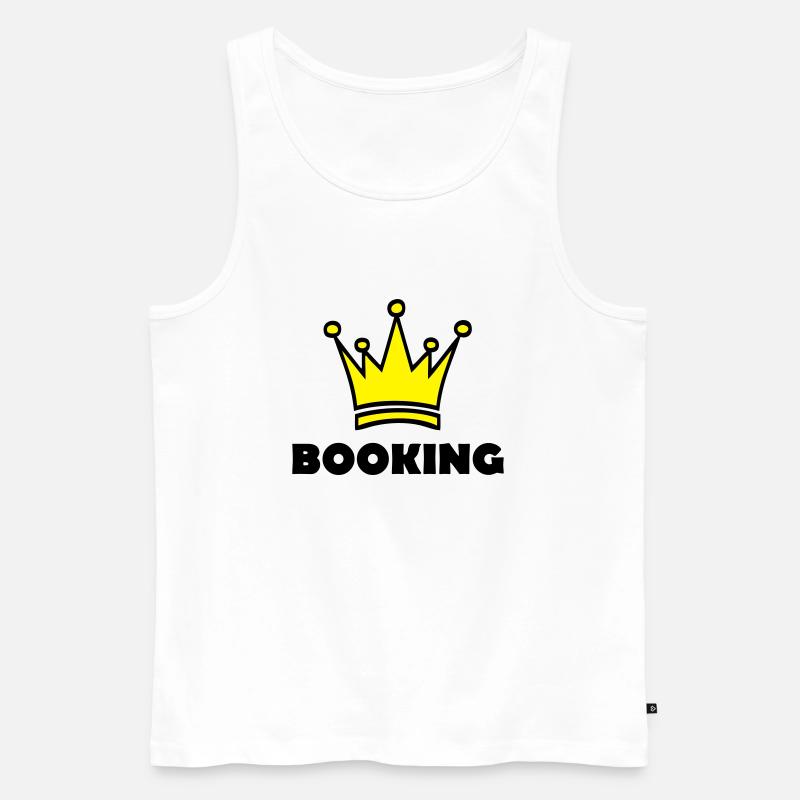 booking - Männer Premium Bio Tank Top - Weiß