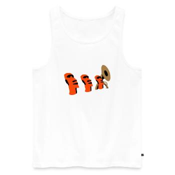 sousaphone rapa nui - Männer Premium Bio Tank Top - Weiß - Vorne - AI Model Male 178 light (178cm)