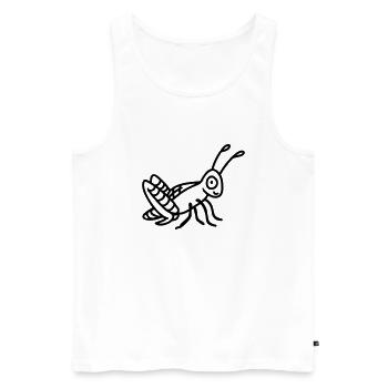 Grasshopper - line - Men's Premium Organic Tank Top - white - Front - Michal (187cm)