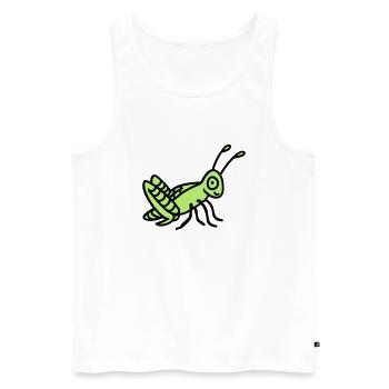 Grasshopper - Men's Premium Organic Tank Top - white - Front - Michal (187cm)