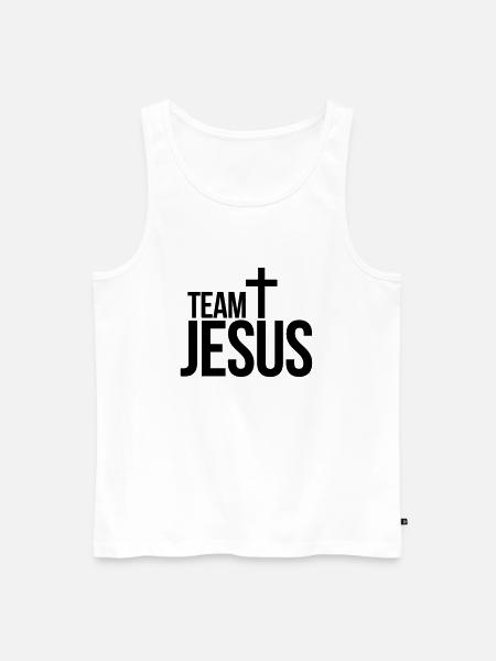 Team Jesus - Männer Premium Bio Tank Top - Weiß