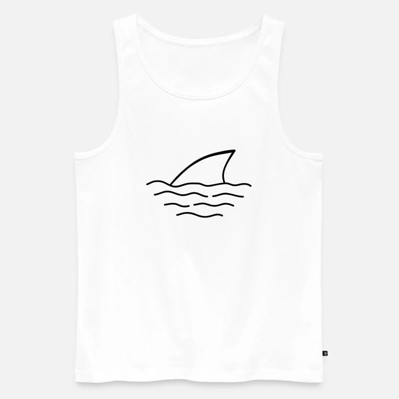 shark - Männer Premium Bio Tank Top - Weiß
