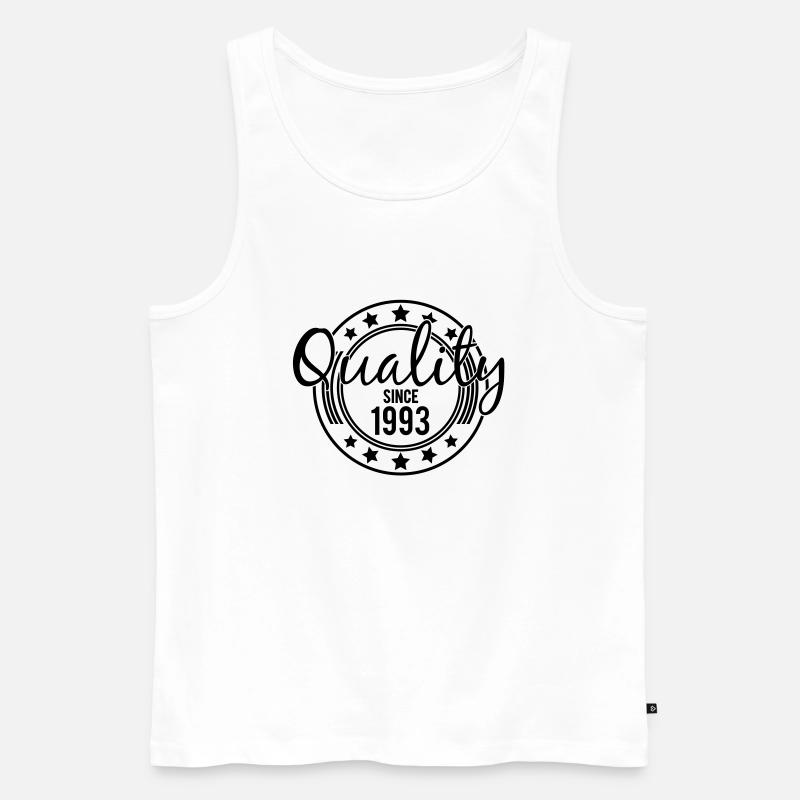Birthday - Quality since 1993 (de) - Männer Premium Bio Tank Top - Weiß