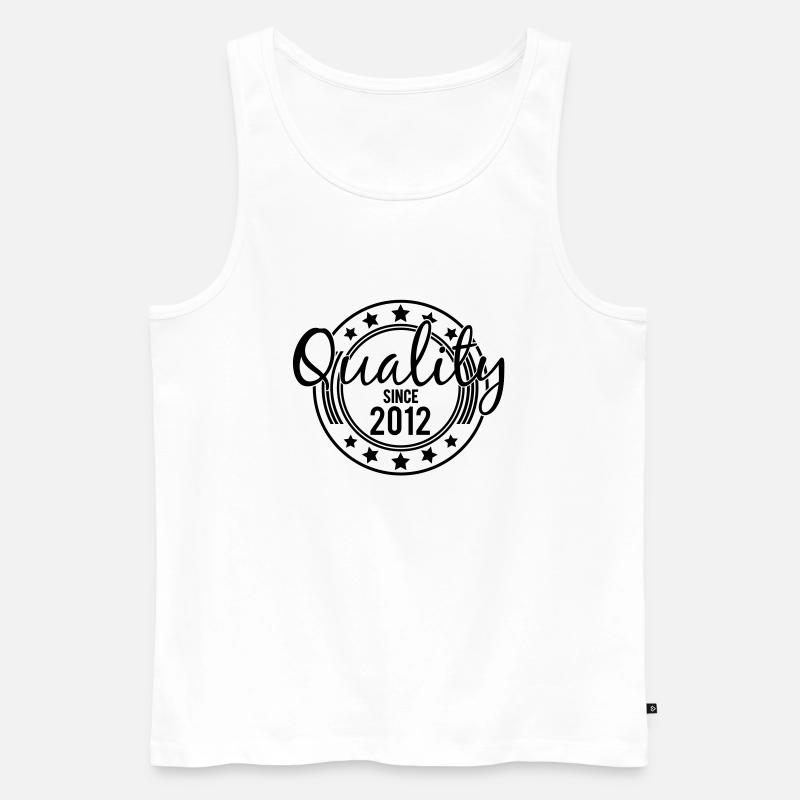 Birthday - Quality since 2012 (de) - Männer Premium Bio Tank Top - Weiß