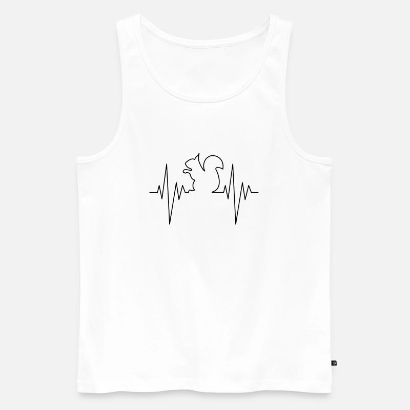 Squirrel Pulse - Männer Premium Bio Tank Top - Weiß