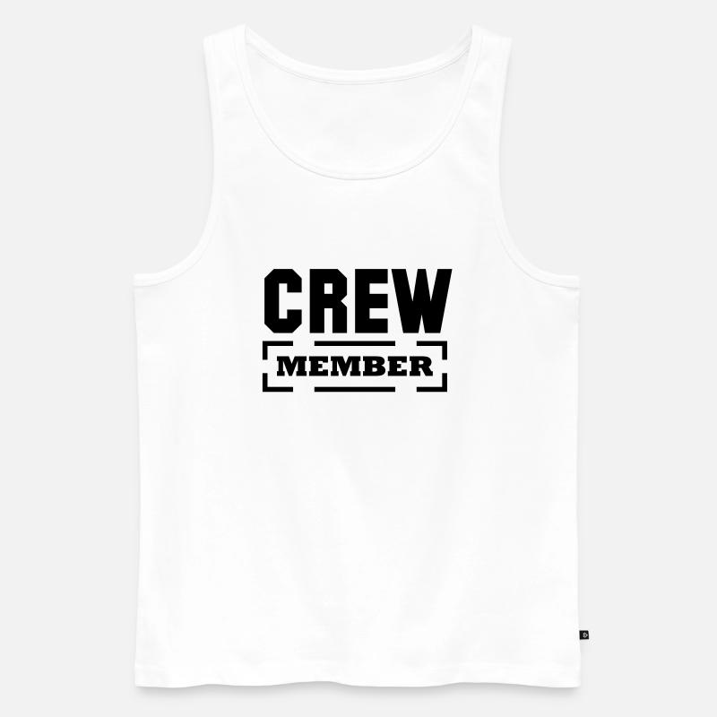 crew member - Männer Premium Bio Tank Top - Weiß