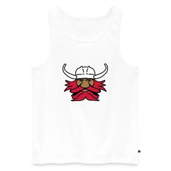 wickinger_3c - Männer Premium Bio Tank Top - Weiß - Vorne - AI Model Male 178 light (178cm)