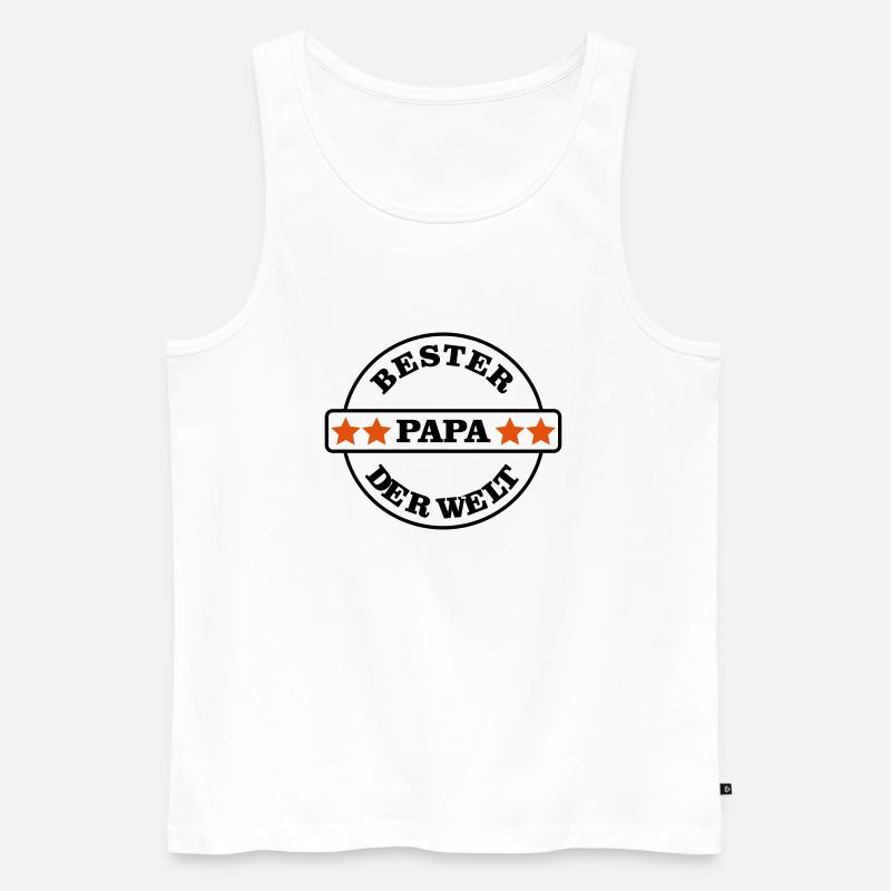 Bester Papa der Welt - Männer Premium Bio Tank Top - Weiß