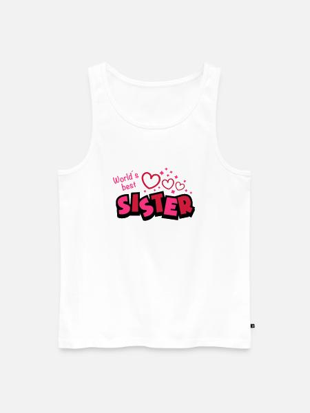 worlds_best_sister_dr3 - Men's Premium Organic Tank Top - white