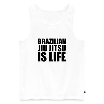 brazilian jiu jitsu bjj is life - Débardeur bio Premium Homme - blanc - Devant - Michal (187cm)