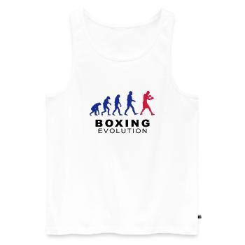Boxing evolution - Débardeur bio Premium Homme - blanc - Devant - AI Model Male 178 light (178cm)
