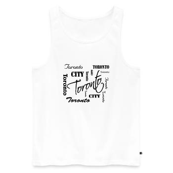 Toronto - Débardeur bio Premium Homme - blanc - Devant - Michal (187cm)