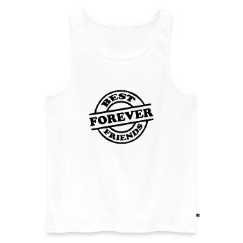 Best Friends Forever Stempel - Men's Premium Organic Tank Top - white - Front - AI Model Male 178 light (178cm)