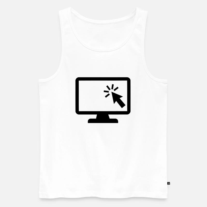 Computer - Männer Premium Bio Tank Top - Weiß
