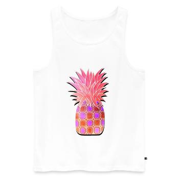 Ananas fruit exotique cadeau fruits alimentation - Débardeur bio Premium Homme - blanc - Devant - Michal (187cm)
