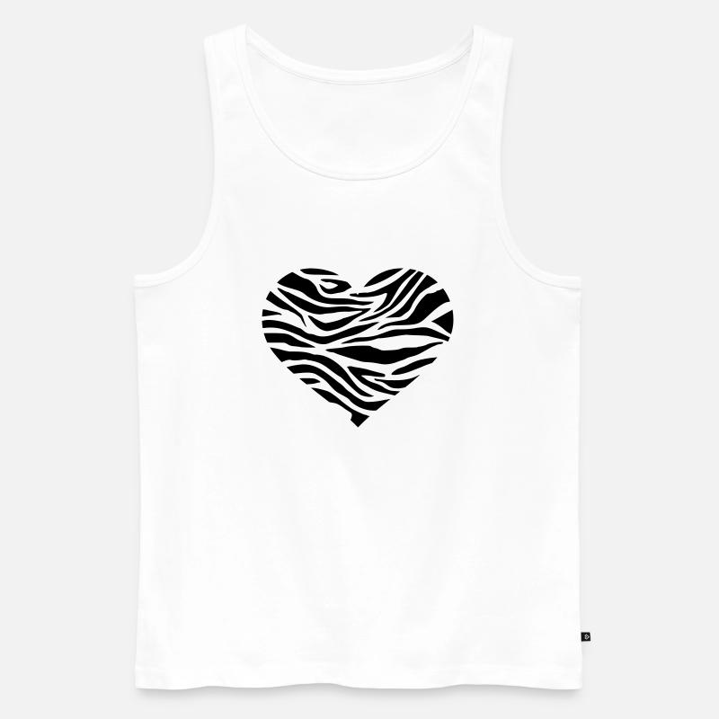 Zebra - Männer Premium Bio Tank Top - Weiß