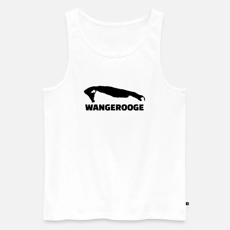 Wangerooge - Männer Premium Bio Tank Top - Weiß
