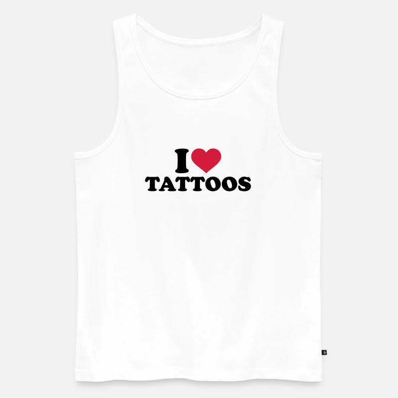 Tattoo - Männer Premium Bio Tank Top - Weiß