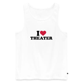 Theater - Männer Premium Bio Tank Top - Weiß - Vorne - AI Model Male 178 light (178cm)