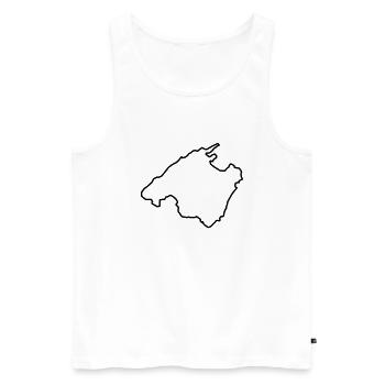mallorca - Männer Premium Bio Tank Top - Weiß - Vorne - Michal (187cm)