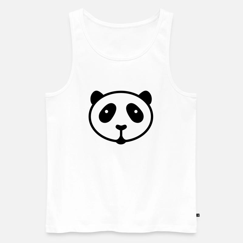 panda - Männer Premium Bio Tank Top - Weiß