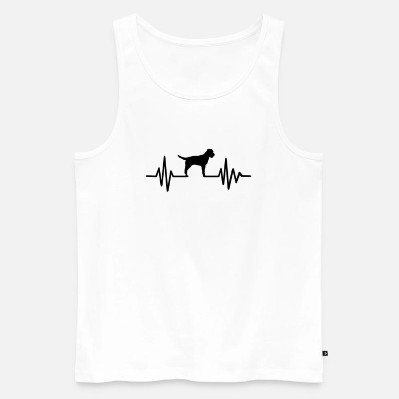 Border Terrier - Männer Premium Bio Tank Top - Weiß